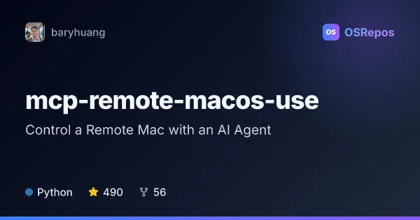 mcp-remote-macos-use: Control a Remote Mac with an AI Agent
