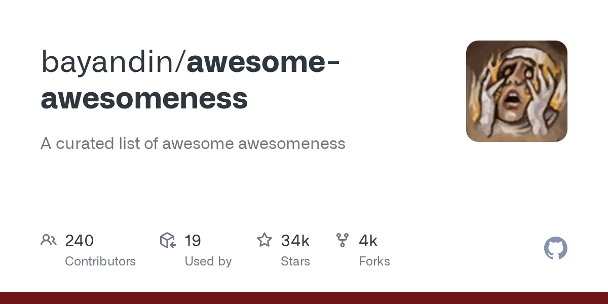 Awesome Awesomeness: A Curated List of Amazing Resources
