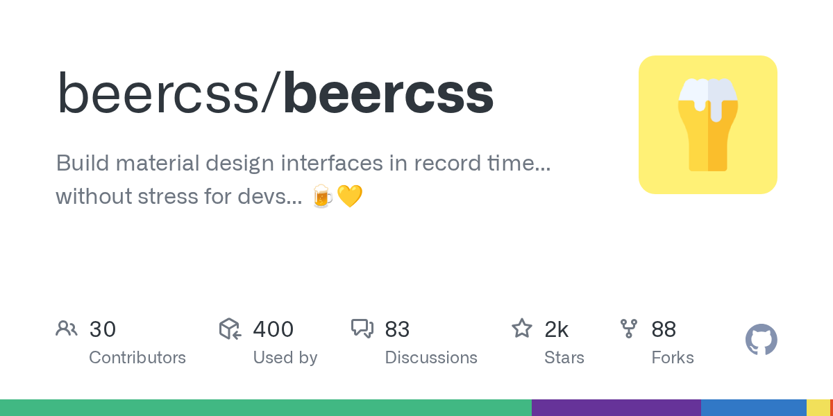 Beer CSS: Build Material Design Interfaces with Ease