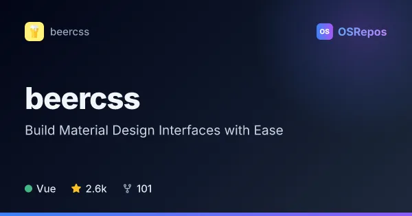 Beer CSS: Build Material Design Interfaces with Ease