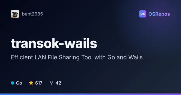 Transok: Efficient LAN File Sharing Tool with Go and Wails