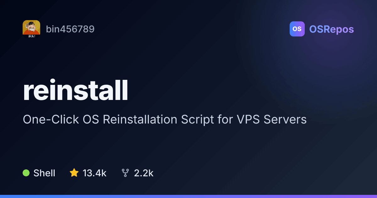 reinstall: Reinstall VPS Operating Systems from Linux or Windows