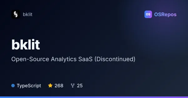 Bklit: Open-Source Analytics SaaS (Discontinued)