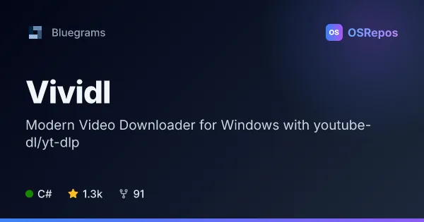 Vividl: Modern Video Downloader for Windows with youtube-dl/yt-dlp