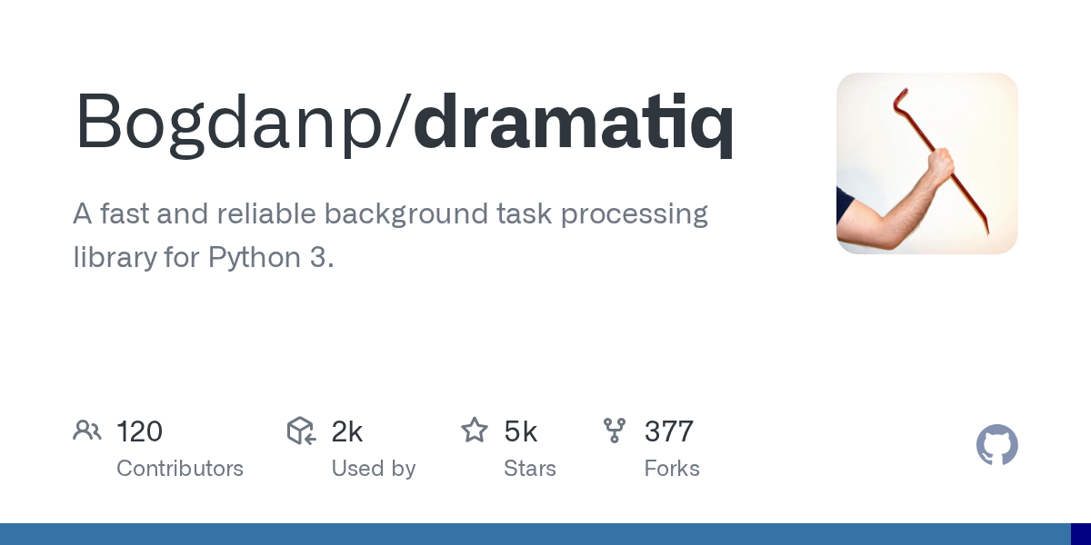 dramatiq: Fast & Reliable Background Task Processing for Python 3