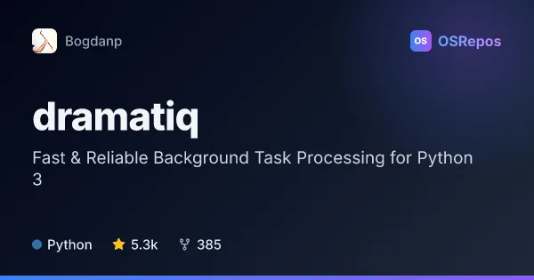 dramatiq: Process Background Tasks in Python