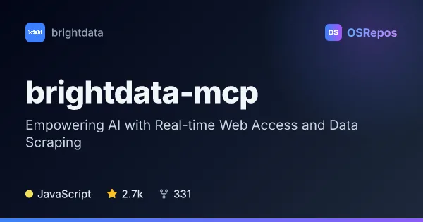 brightdata-mcp: Give AI Agents Access to Web Data