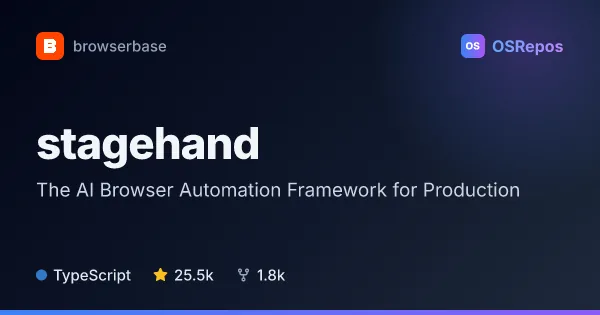 stagehand: Build AI Agents That Use Websites
