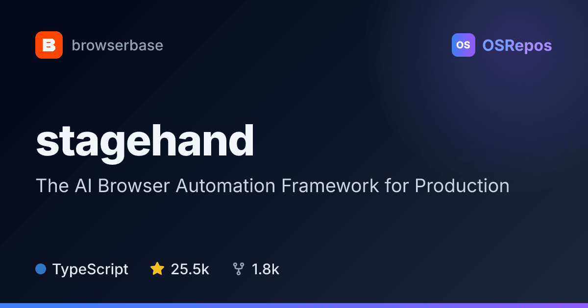 stagehand: Build AI Agents That Use Websites