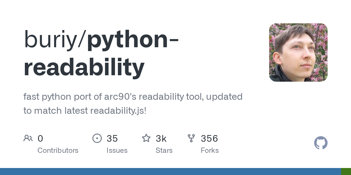 python-readability: Extract Clean Main Content from HTML Documents