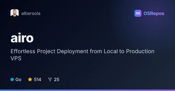 airo: Deploy Projects to Your Production VPS