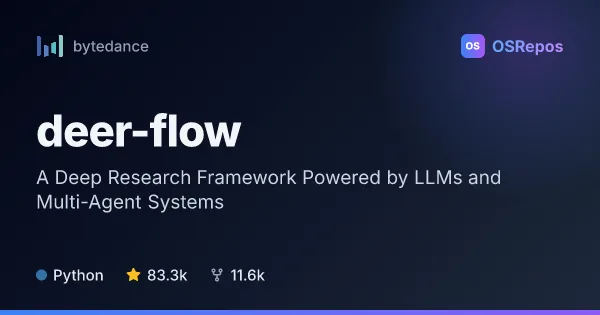 DeerFlow: A Deep Research Framework Powered by LLMs and Multi-Agent Systems