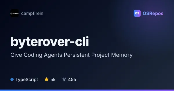 byterover-cli: Give Coding Agents Persistent Project Memory
