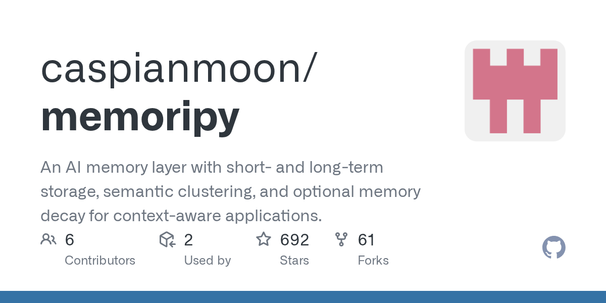 Memoripy: An AI Memory Layer for Context-Aware Applications