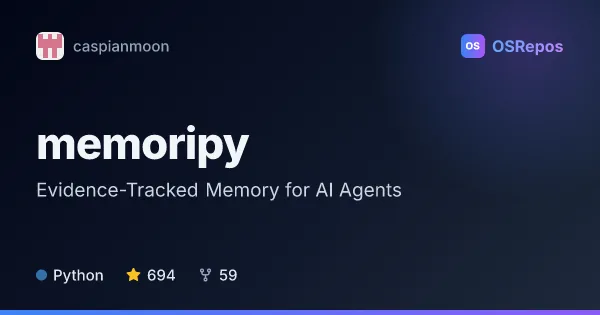 memoripy: Evidence-Tracked Memory for AI Agents