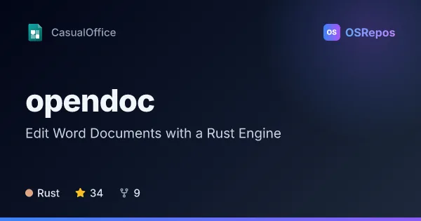 opendoc: Edit Word Documents with a Rust Engine
