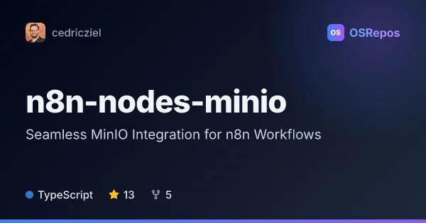 n8n-nodes-minio: Manage MinIO Objects in n8n Workflows
