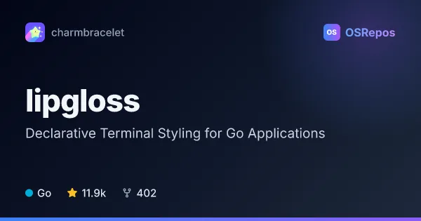 Lipgloss: Declarative Terminal Styling for Go Applications