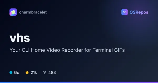 vhs: Record Scripted Terminal Sessions as Videos