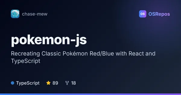 pokemon-js: Recreating Classic Pokémon Red/Blue with React and TypeScript