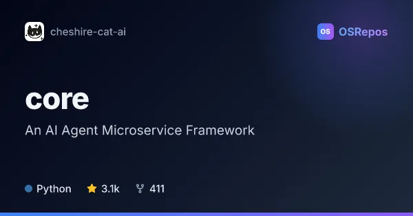 Cheshire Cat AI Core: An AI Agent Microservice Framework