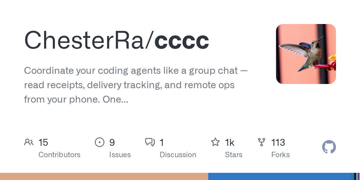 CCCC: Coordinate Your Coding Agents Like a Group Chat