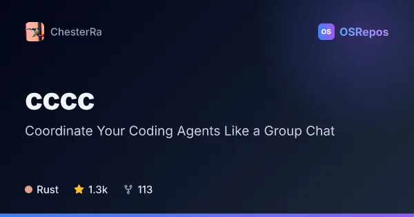 CCCC: Coordinate Your Coding Agents Like a Group Chat