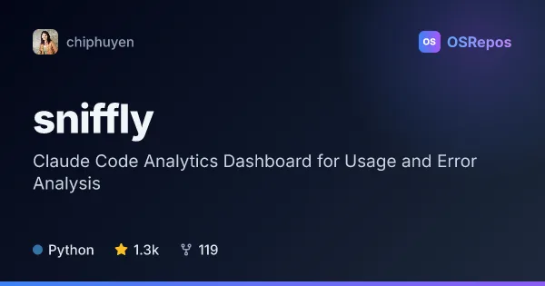 Sniffly: Claude Code Analytics Dashboard for Usage and Error Analysis