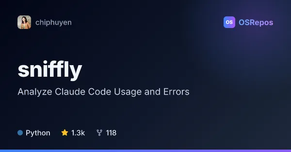 sniffly: Analyze Claude Code Usage and Errors