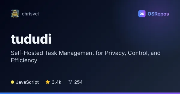 tududi: Self-Hosted Task Management for Privacy, Control, and Efficiency