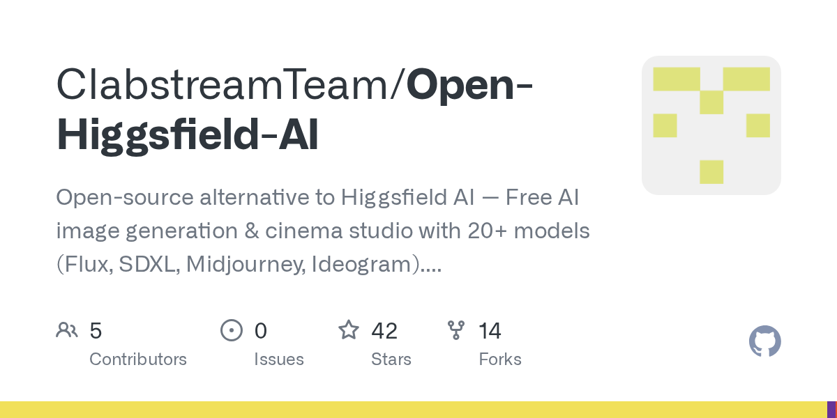 Open-Higgsfield-AI: Free, Self-Hosted AI Image Generation & Cinema Studio