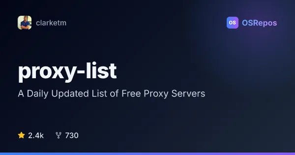 proxy-list: A Daily Updated List of Free Proxy Servers