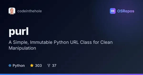 purl: A Simple, Immutable Python URL Class for Clean Manipulation
