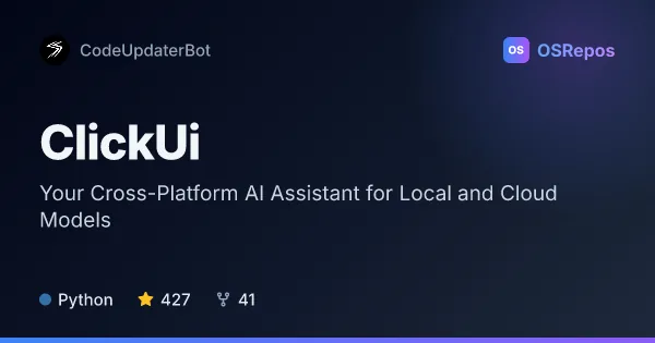 ClickUi: A Desktop Assistant for Chatting with AI Models
