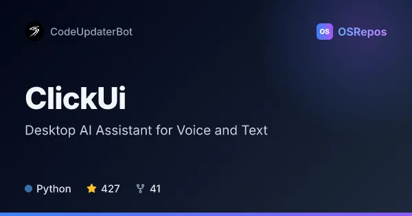ClickUi: Desktop AI Assistant for Voice and Text