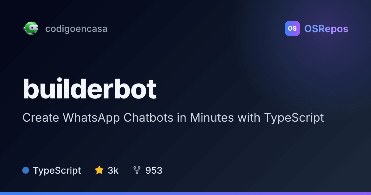 BuilderBot: Create WhatsApp Chatbots in Minutes with TypeScript