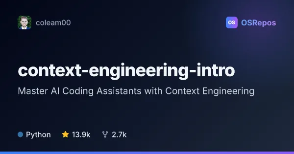 context-engineering-intro: Master AI Coding Assistants with Context Engineering