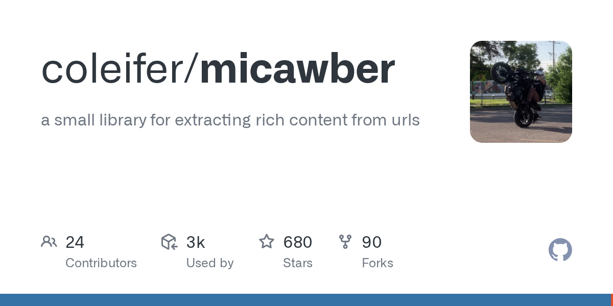 micawber: A Python Library for Extracting Rich Content from URLs