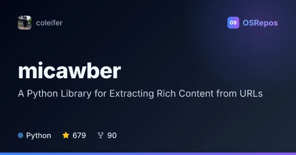 micawber: Extract Rich Content from URLs