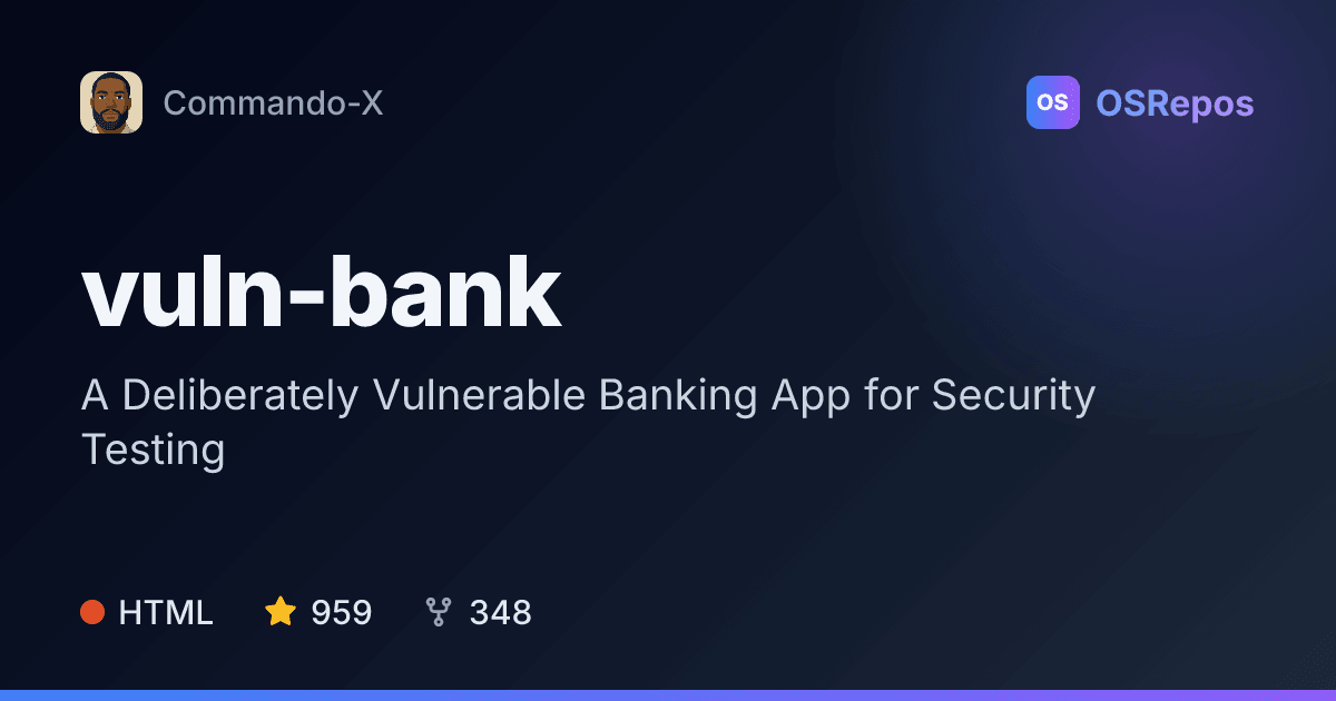 vuln-bank: Practice Web, API, and AI Security Testing