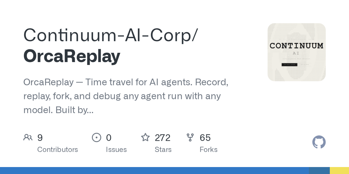 OrcaReplay: Time Travel for AI Agents, Debugging and Evaluation