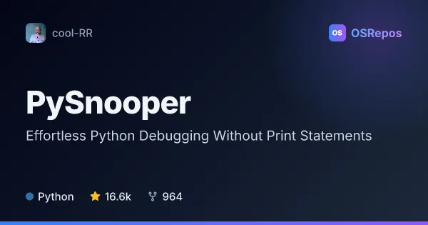 PySnooper: Effortless Python Debugging Without Print Statements