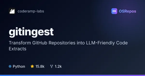 Gitingest: Transform GitHub Repositories into LLM-Friendly Code Extracts