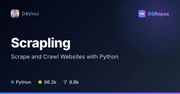 Scrapling: Scrape and Crawl Websites with Python