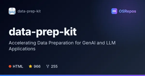 data-prep-kit: Prepare Data for LLM Applications