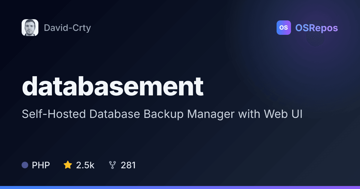 databasement: Schedule and Manage Database Backups
