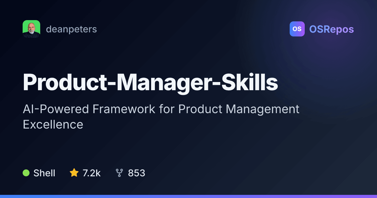 Product-Manager-Skills: Apply Product Management Frameworks with AI