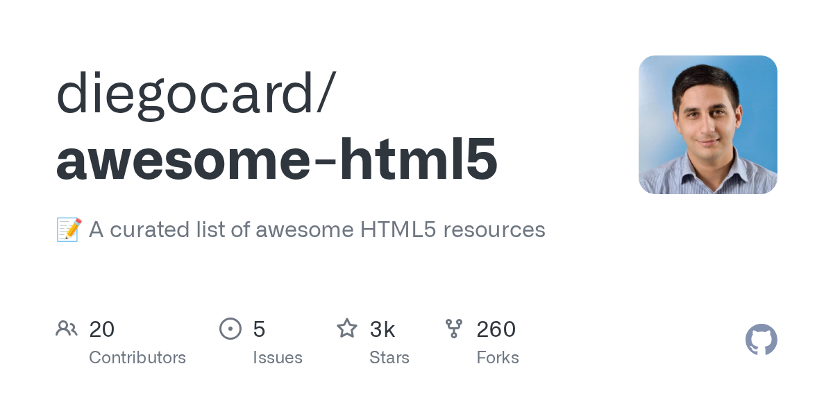 Awesome HTML5: A Curated List of Essential HTML5 Resources