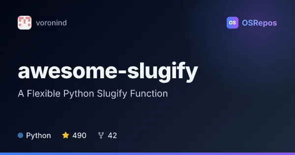 awesome-slugify: A Flexible Python Slugify Function