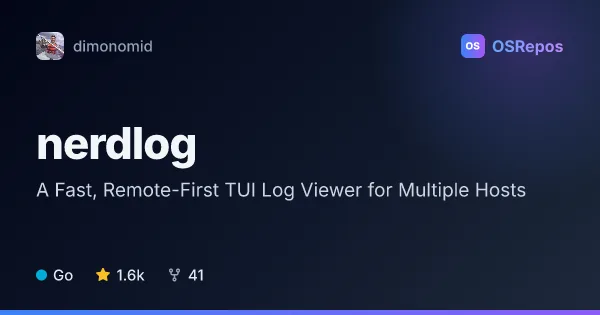 Nerdlog: A Fast, Remote-First TUI Log Viewer for Multiple Hosts